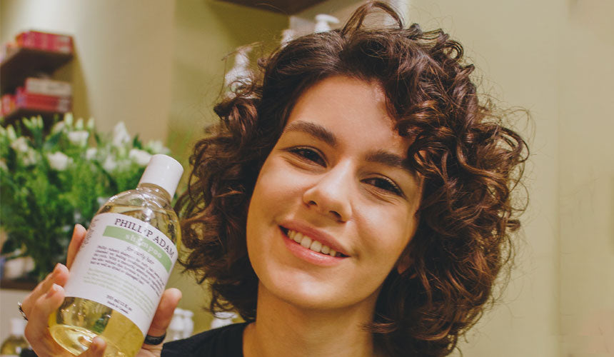minty scent curly hair shampoo