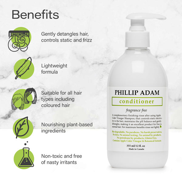 benefits of Phillip Adam unscented conditioner