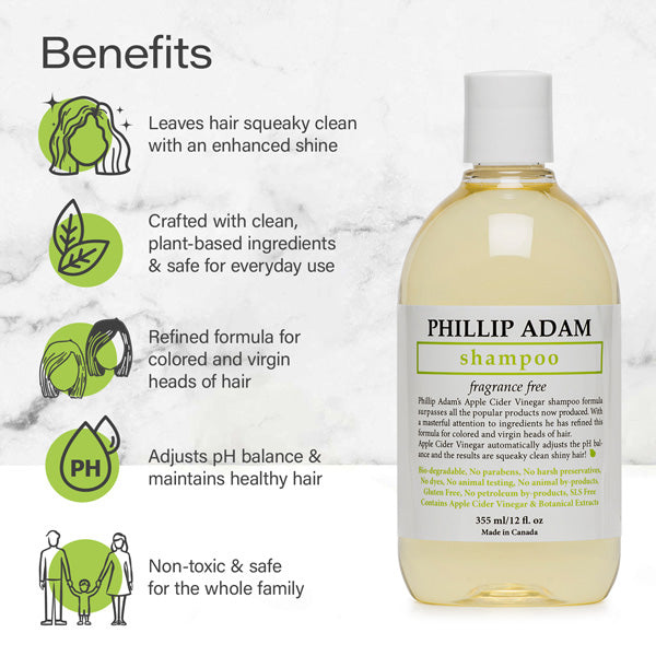benefits of Phillip Adam unscented shampoo