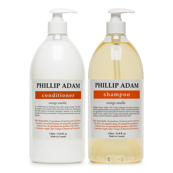 Phillip Adam Orange Vanilla Shampoo and Conditioner Litre Duo