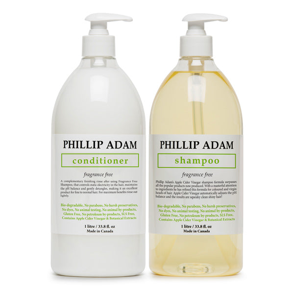 phillip Adam Unscented Shampoo and Conditioner Litre Duo