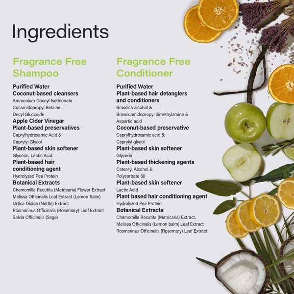 Phillip Adam Fragrance free set natural ingredients