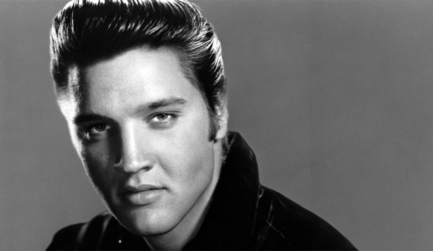 Elvis Presley Mens Black Pompadour Wig | Mens 1950s Costume Wig